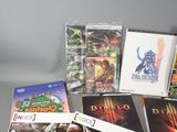 a lot of video games that are on the table