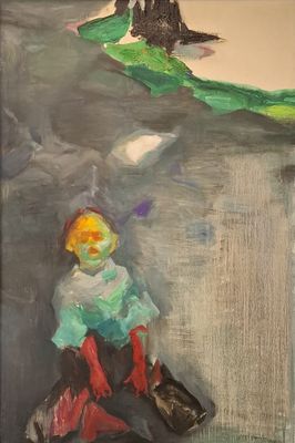 Joseph HENRION (1936-1983) Sans titre (homme assis), huile s…