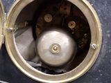 a clock that is on the side of a train