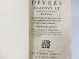 an open book with a black and white title on it