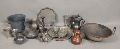 a lot of silver items that are on the table