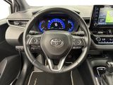 the interior of a car with a steering wheel and dashboard lights
