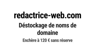 Nom de domaine redactrice-web.com.