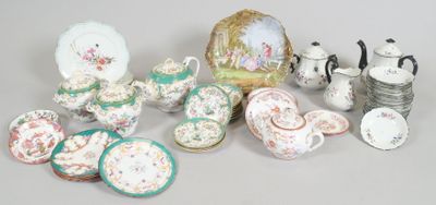 many different types of china on display on the table