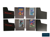 six cartouches de jeux Nintendo empilées les unes sur les autres