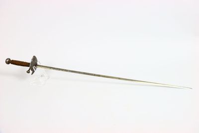 an image of a sword on a white surface