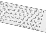 un clavier d'ordinateur sur lequel se trouve un clavier blanc