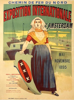 une image d'une affiche annonçant une exposition internationale à Amsterdam