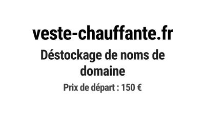 Nom de domaine veste-chauffante.