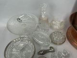 a lot of glass items that are on the table