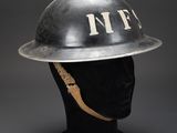 an image of a fireman ' s helmet on a mannequin head