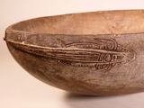 a bowl that has a design on it