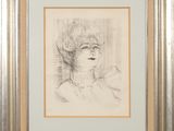 l'image d'un dessin représentant une femme avec un chapeau
