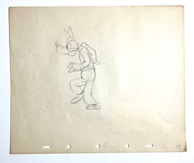 Mickey Mouse, d'après Floyd Gottfredson Dingo (Goofy) Dessin à la mine - Photo 1