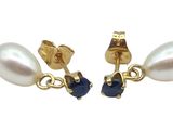 an image of a pair of pearl and sapphire earrings