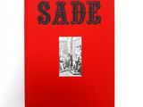 a red book with a picture of a man and a woman on it