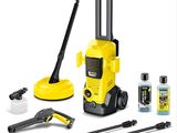 un kit de nettoyage et de mise sous pression jaune et noir, comprenant des outils