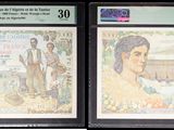 deux billets de banque sur lesquels figurent les portraits d'un homme et d'une femme