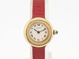 cartier a lady ' s 18ct yellow gold wrist watch