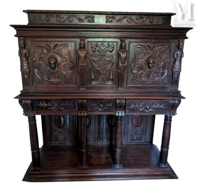 Buffet deux corps dans le goût de la Renaissance, XIXe siècl…