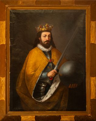 Peinture à l'huile de Saint Louis blessé - José Gutiérrez de…