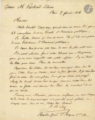 lettre manuscrite écrite à l'encre noire sur une feuille de papier