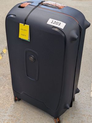 a piece of luggage that is sitting on the ground