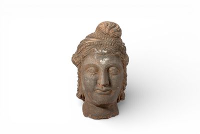 TÊTE DE Bodhisattva EN Schiste DE Gandharan