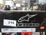 a box with a sticker on it in a store