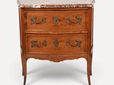 commode ancienne en bois avec dessus en marbre