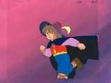 cellule d'animation représentant un jeune garçon vêtu d'un costume et d'un chapeau