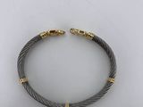 cable bracelet with 18k yellow gold clasp