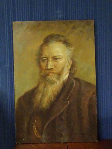 V. LAMY : « portrait », huile sur toile signée en bas à droite 90...