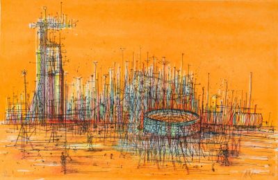 Jean CARZOU (1907-2000) La Cité des étoiles - 1970 Lithograp…