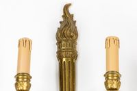 Paire d’appliques murales, en bronze doré, style Louis XVI, … (photo 3)