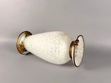 an image of a white vase with a gold rim