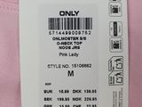 a close up of a pink t - shirt with a price tag on it