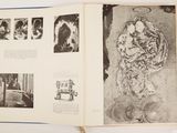 an open book with pictures of people on it