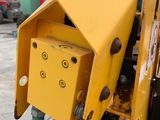 a close up of the back end of a construction vehicle