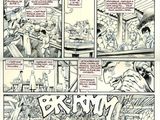 une page de bande dessinée sur laquelle figure une bande dessinée au centre