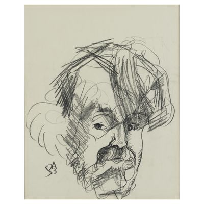 une image représentant le dessin d'un homme moustachu