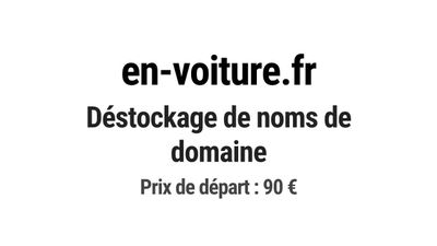 Nom de domaine en-voiture.fr. Catégorie: Automobile.