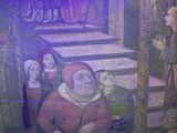 an image of a painting of a man sitting at a table in front of a woman