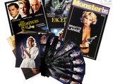 beaucoup de films exposés sur la table