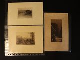 two old black and white photographs of a man and a woman