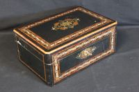 Nécessaire de voyage en marqueterie et placage de bois noirc… (photo 3)