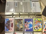 a lot of cards in the case on the table