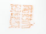 a white plate with a chinese writing on it