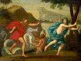 an image of a painting of a group of people in a wooded area