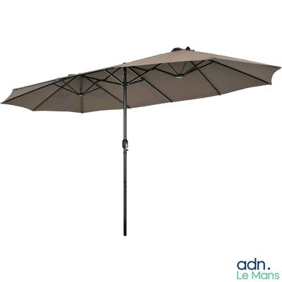 an image of a large umbrella with a black pole on a white background
